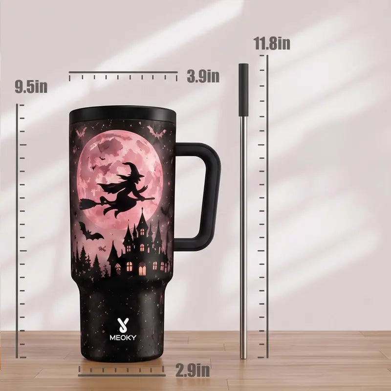40oz Halloween Witch Tumbler with Handle – view 5