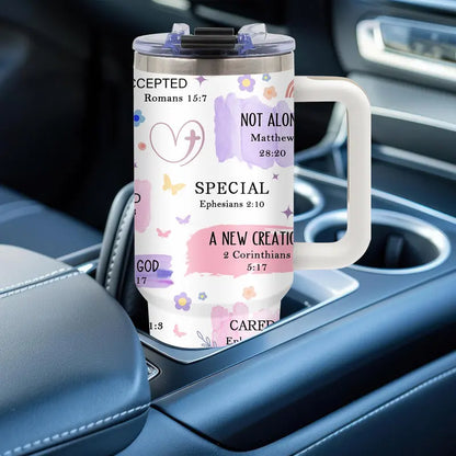 40oz Classic Christian Theme Stainless Steel Vacuum Flask - BPA-Free, Leak-Proof Drinkware with Lid & Straw, Stays at Desired Temp