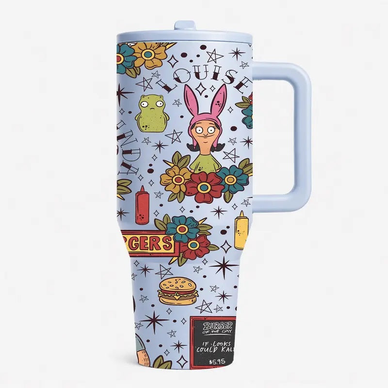 40 oz Insulated Hydration Tumbler with Handle & Lid, Leakproof Insulated Tumbler, Double-Wall Leak-Proof Stainless Steel Travel Mug