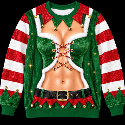 Funny Ugly Christmas Sweater, Novelty Holiday Sweatshirt, Festive Party Outfit