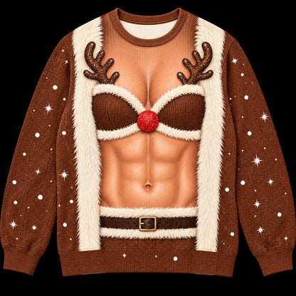 Funny Ugly Christmas Sweater, Novelty Holiday Sweatshirt, Festive Party Outfit
