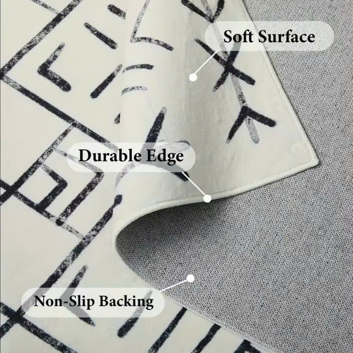 Cartoon Character Floor Mat, 1 Count Cute Soft Polyester Plush Rug, Non-Slip Washable Carpet for Living Room & Bedroom Decor Home Decor Rug, Cartoon Pattern Rug, Home Decorative Rug