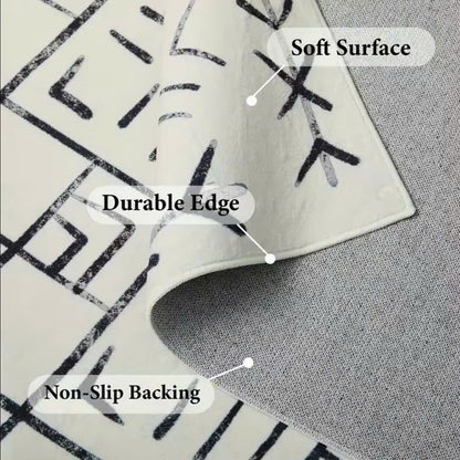 Cartoon Character Floor Mat, 1 Count Cute Soft Polyester Plush Rug, Non-Slip Washable Carpet for Living Room & Bedroom Decor Home Decor Rug, Cartoon Pattern Rug, Home Decorative Rug