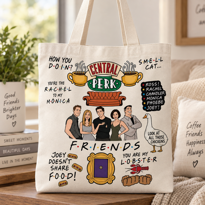 Friends-Inspired Central Perk Tote Bag