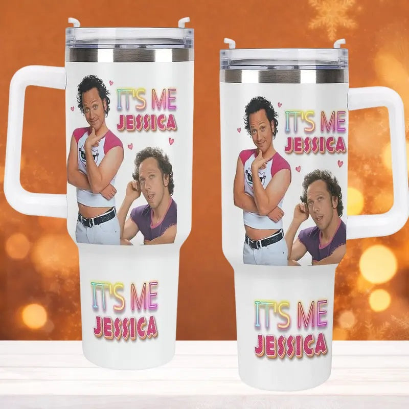 Its Me Jessica Tumbler, Hot Chick 2000s Movie Coffee Cup, Water Bottle,Nostalgic Y2K Pop Culture, The Hot Chick Meme Tumbler
