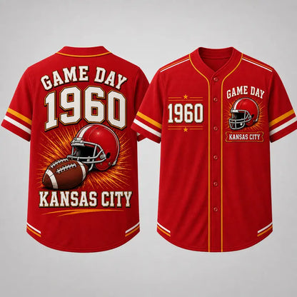 Men’s Retro Game Day Football Jersey – Kansas City