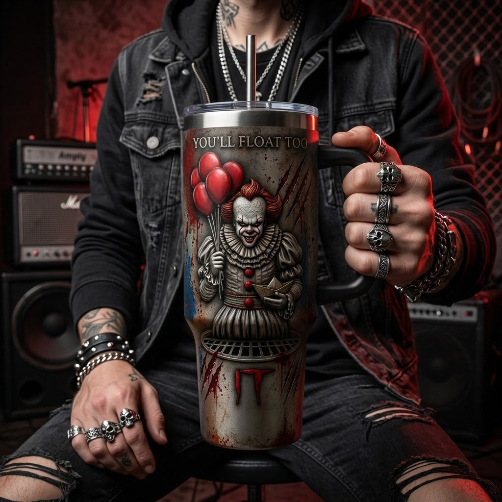 Pennywise IT Horror Movie 40oz Tumbler – view 2