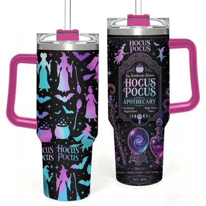 Halloween Tumbler – 40oz-dark pink handle
