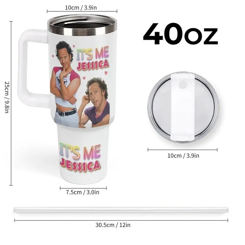 Its Me Jessica Tumbler, Hot Chick 2000s Movie Coffee Cup, Water Bottle,Nostalgic Y2K Pop Culture, The Hot Chick Meme Tumbler