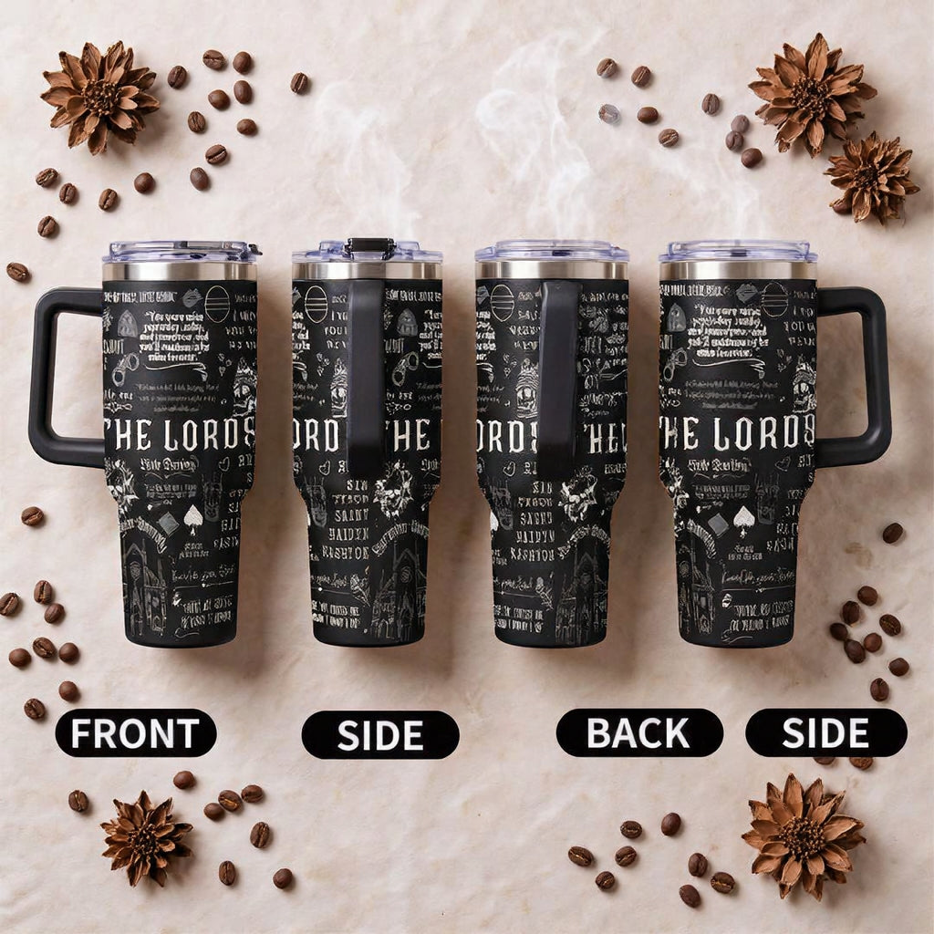 The Lords Dark Romance 40oz Tumbler with Handle, Barrington University Bookish Fan Gift, Ryat Silas Tyson Sin Custom Aesthetic Travel Mug, Little Darling Dark Romance Merchandise