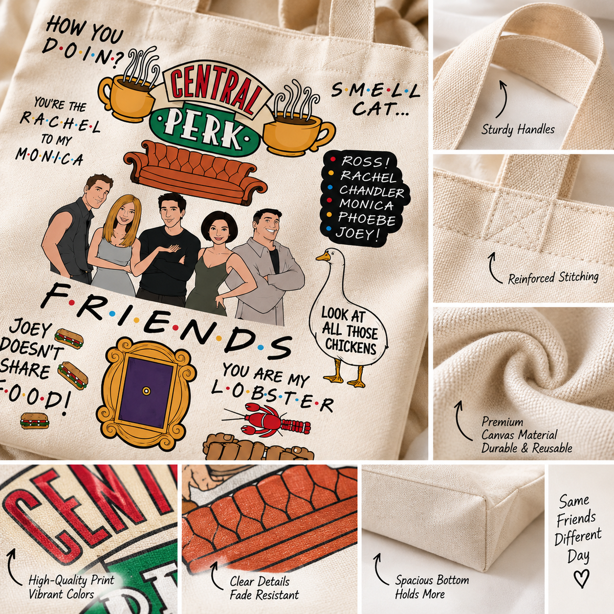 Friends-Inspired Central Perk Tote Bag – view 5