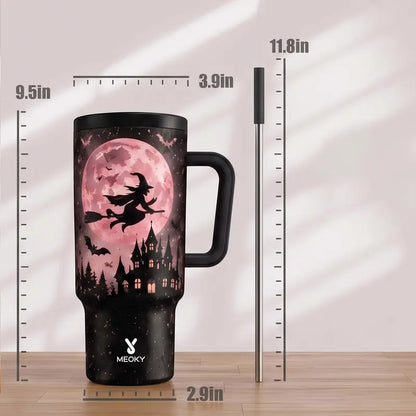 40oz Halloween Witch Tumbler with Handle – view 5
