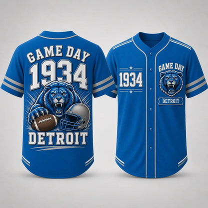 Men’s Retro Game Day Football Jersey – Detroit