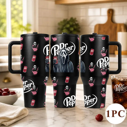 Dr Pepper Ghostface 40oz Tumbler