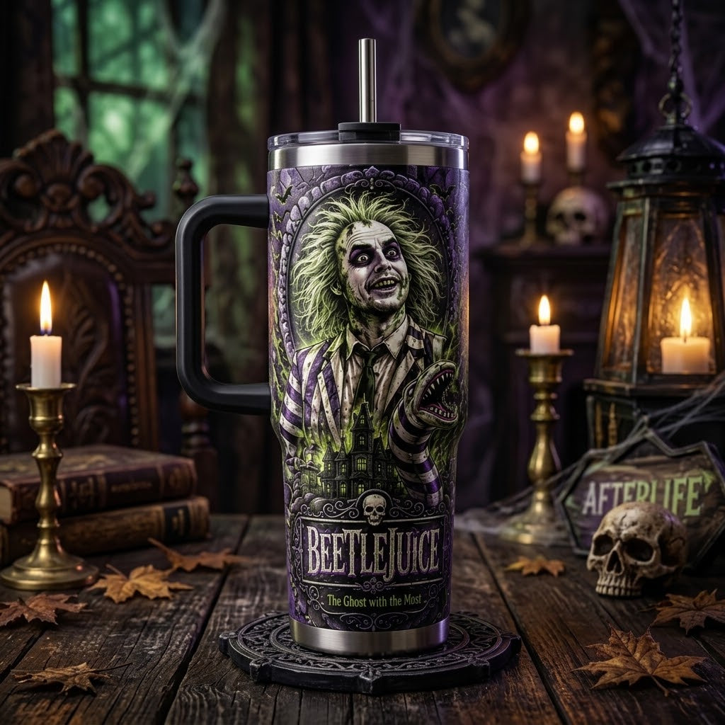 Beetlejuice Tumbler 40oz