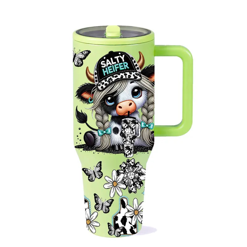 Salty Heifer Tumbler 40 oz – Green