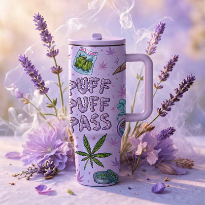 40oz Funny, Trendy and Eye Catching Design, Stylish Tumbler, Big Capacity with Handle and Straw