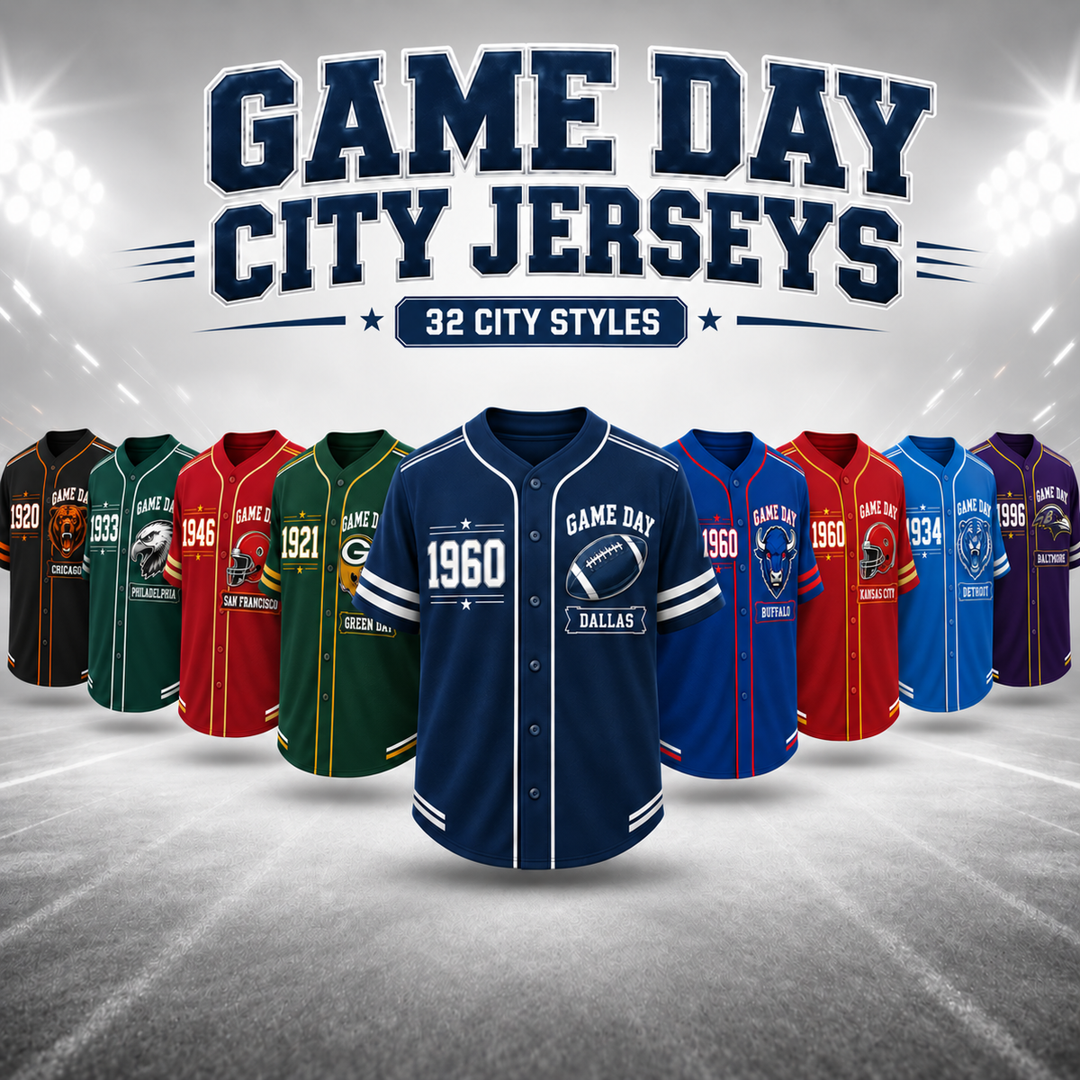 Men’s Retro Game Day Football Jersey