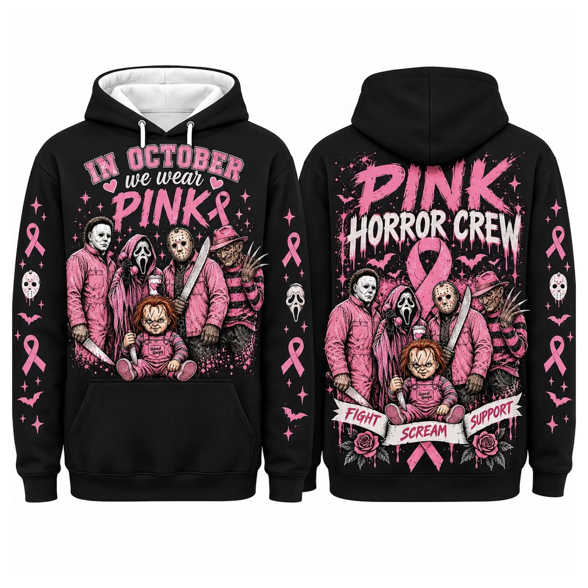 Pink Horror October Hoodie – Style 1