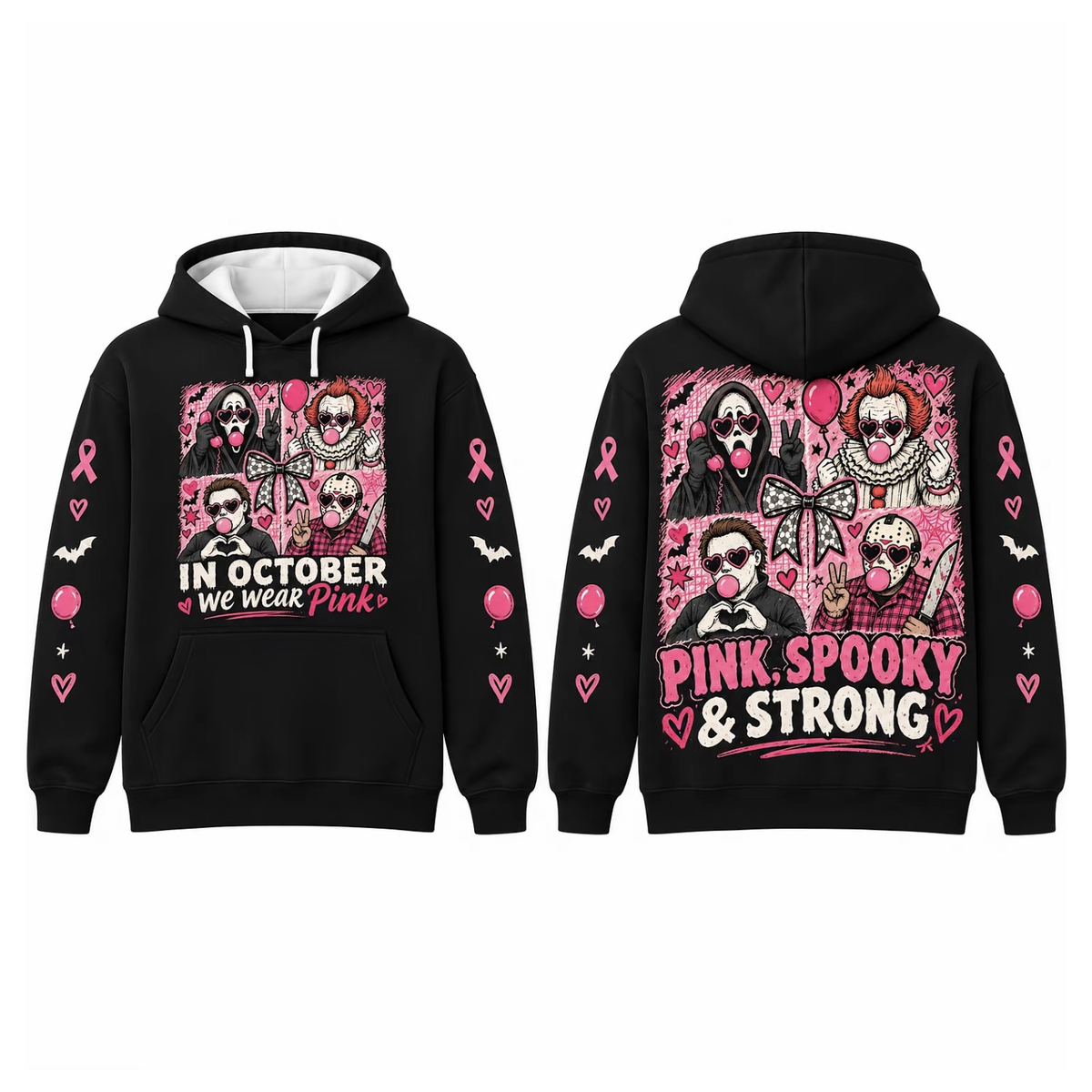 Pink Horror October Hoodie – Style 2