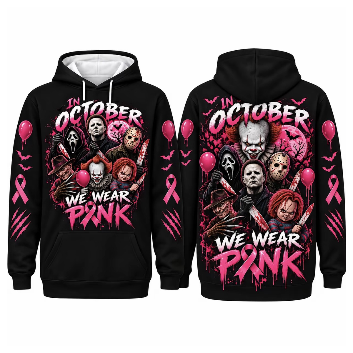 Pink Horror October Hoodie – Style 4