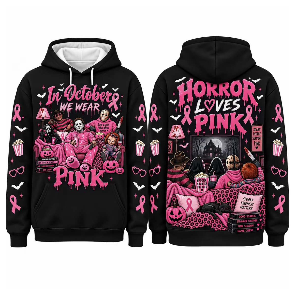 Pink Horror October Hoodie – Style 8