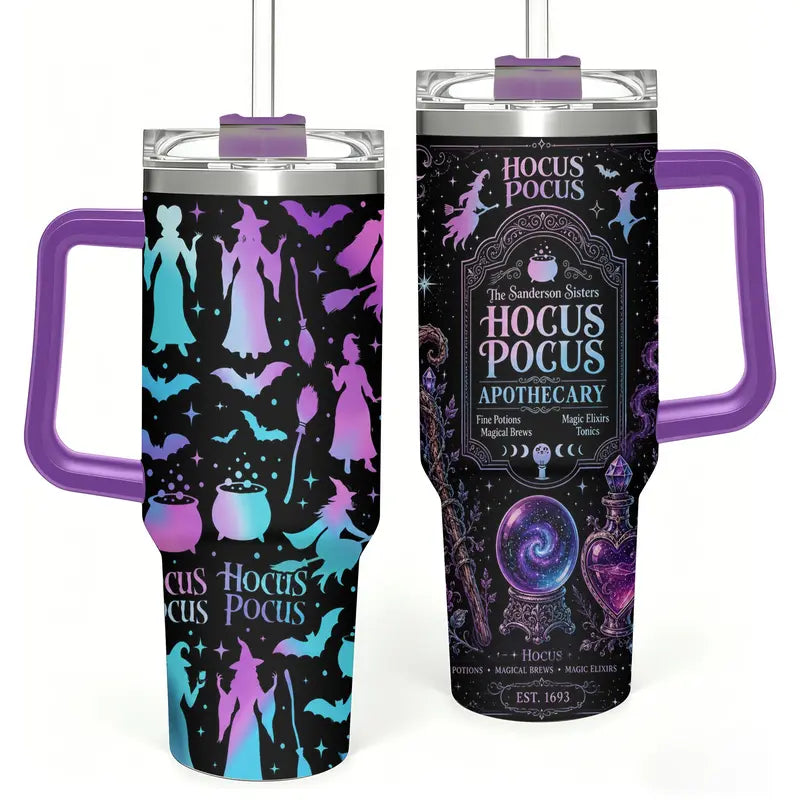 Halloween Tumbler – 40oz-purple handle