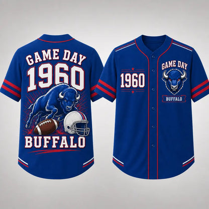 Men’s Retro Game Day Football Jersey – Buffalo