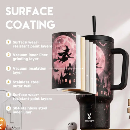 40oz Halloween Witch Tumbler with Handle – view 2