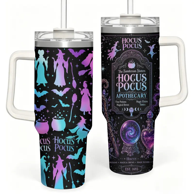 Halloween Tumbler – 40oz-white handle