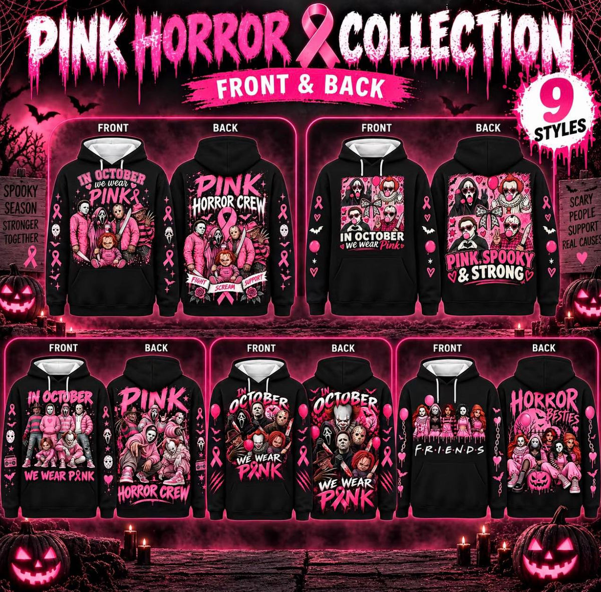 Pink Horror October Hoodie – view 3
