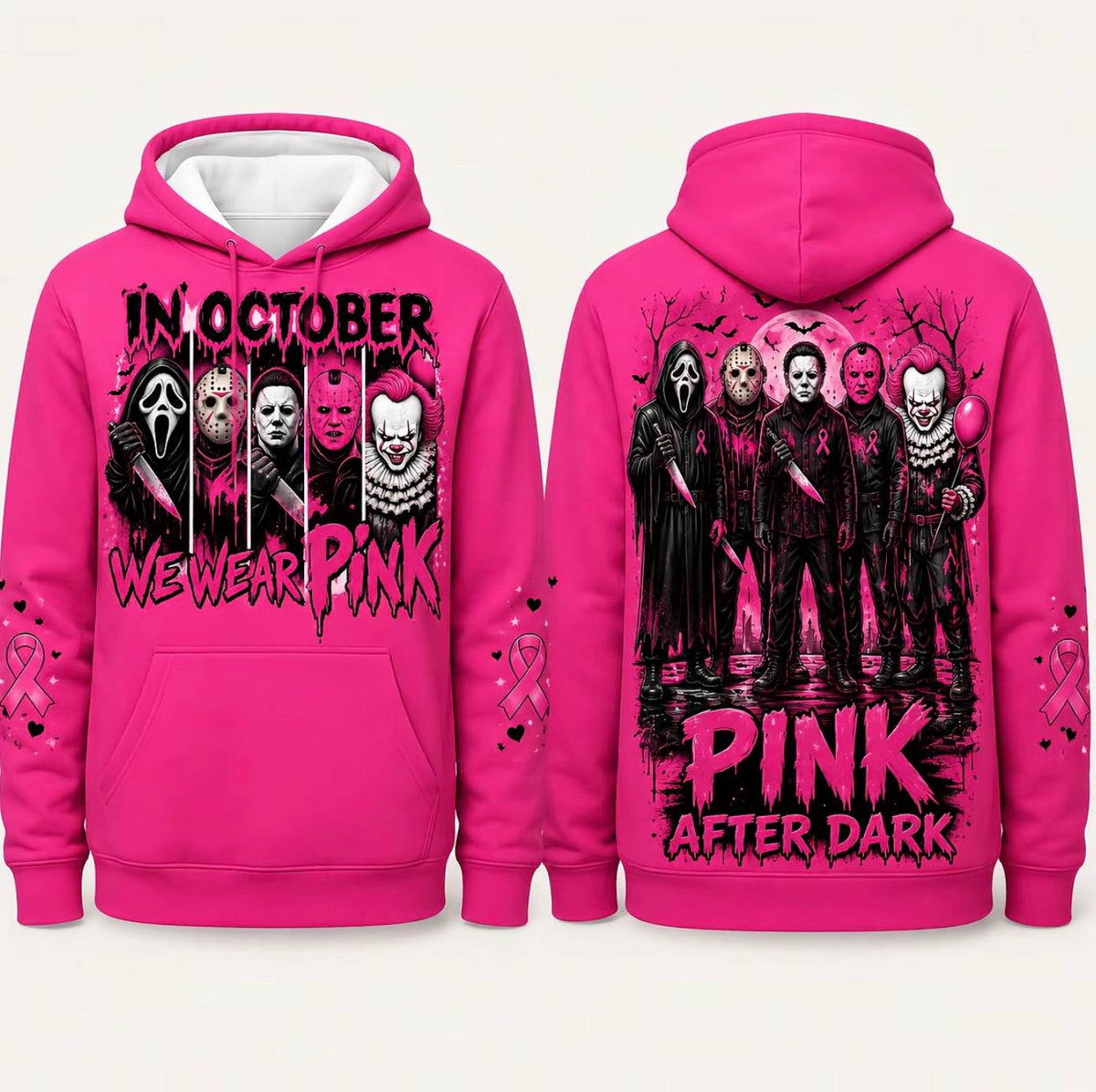 Pink Horror October Hoodie – Style 5