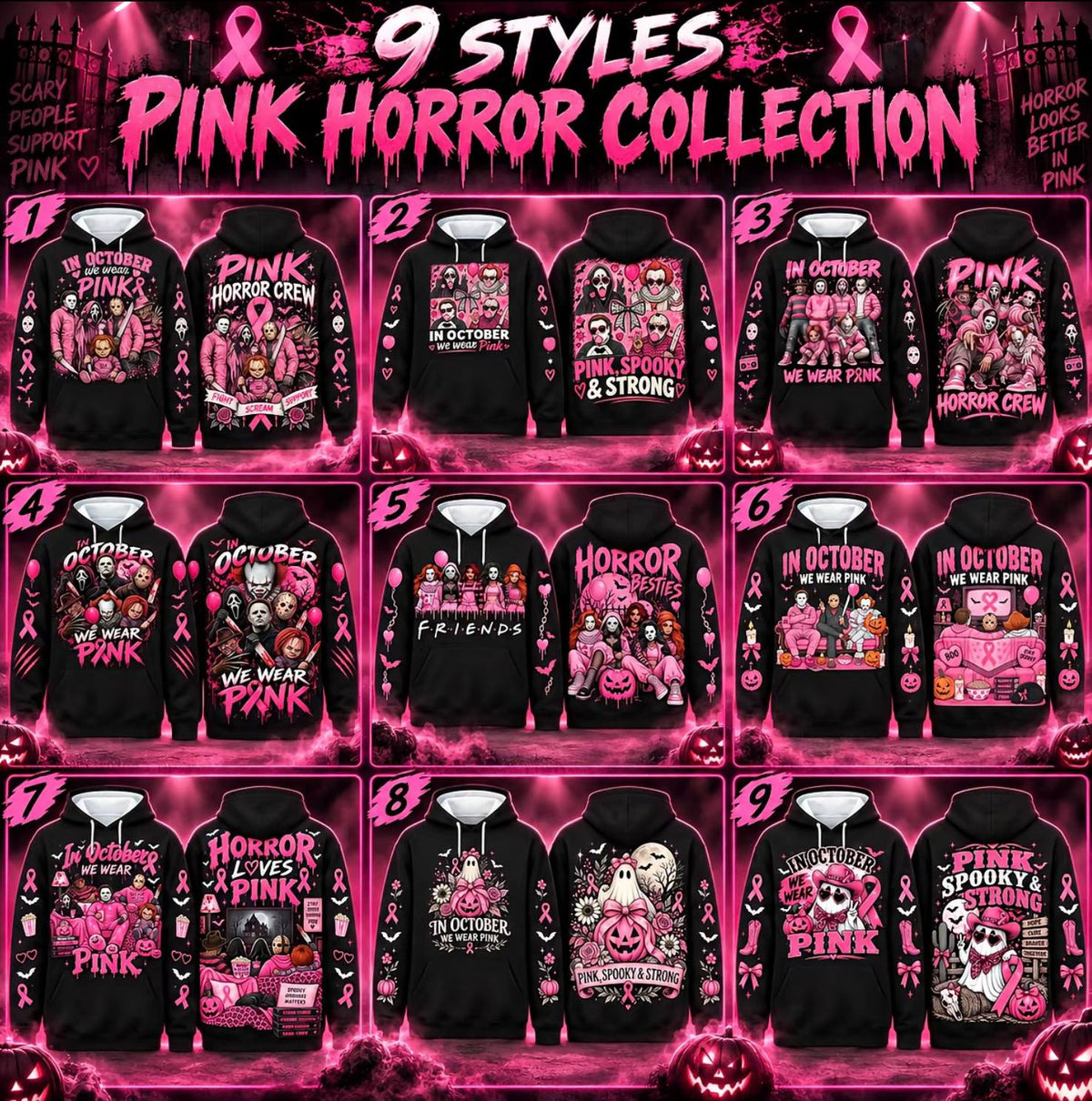 Pink Horror October Hoodie – view 4