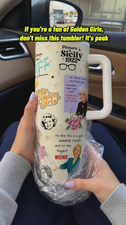 40oz Thank You For Being A Friend Stainless Steel Tumbler with Lid & Straw, Insulated Travel Mug