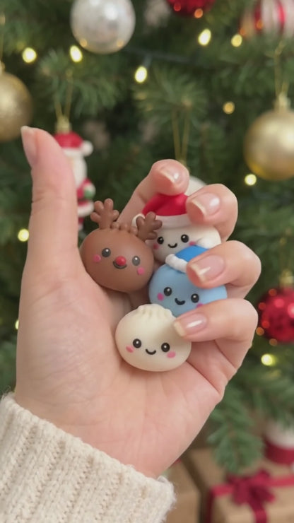 24-Day Christmas Dumpling Squishy Advent Calendar 2026, Emoji Dumpling Countdown Calendar, Cute Squishy Toy Gift for Kids