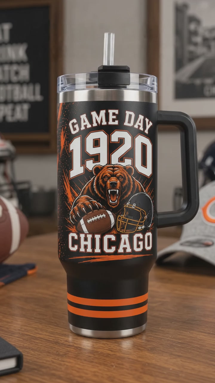 Chicago Football 1920 40oz Tumbler – video 8