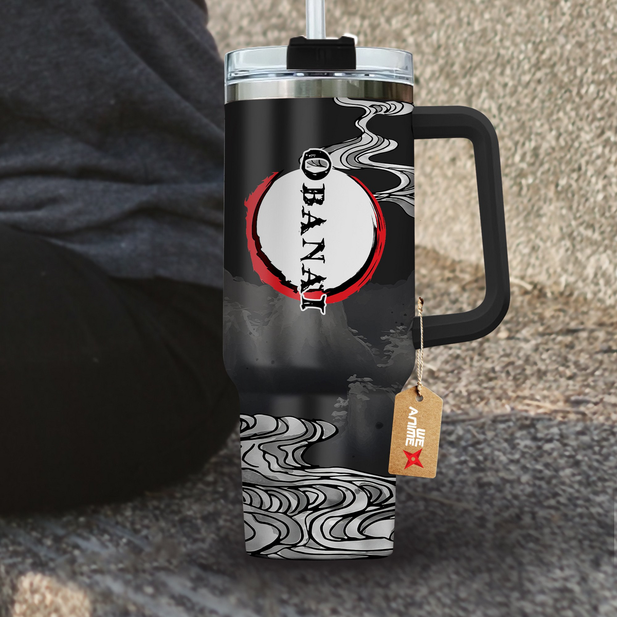 Obanai Iguro Demon Slayer 40oz Stainless Steel Tumbler with Handle – Custom Anime Quencher