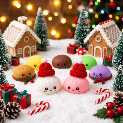 24-Day Christmas Dumpling Squishy Advent Calendar 2026, Emoji Dumpling Countdown Calendar, Cute Squishy Toy Gift for Kids