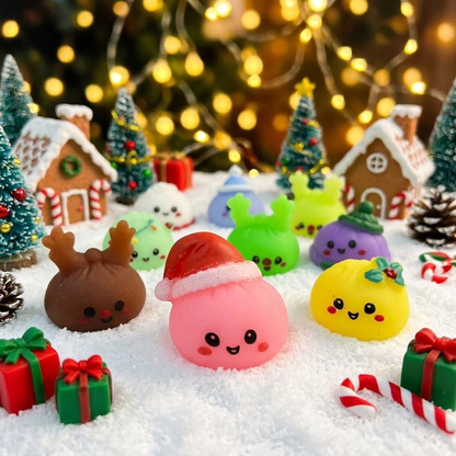 24-Day Christmas Dumpling Squishy Advent Calendar 2026, Emoji Dumpling Countdown Calendar, Cute Squishy Toy Gift for Kids