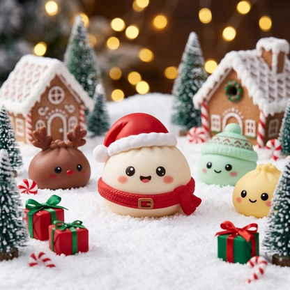 24-Day Christmas Dumpling Squishy Advent Calendar 2026, Emoji Dumpling Countdown Calendar, Cute Squishy Toy Gift for Kids
